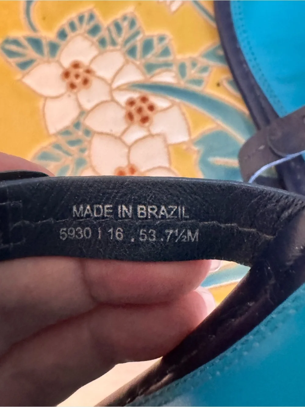 Tory Burch Turquoise and Navy Miller Thong Sandals